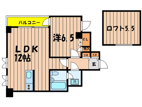 ヒ－ロ－ズ上目黒の物件間取画像